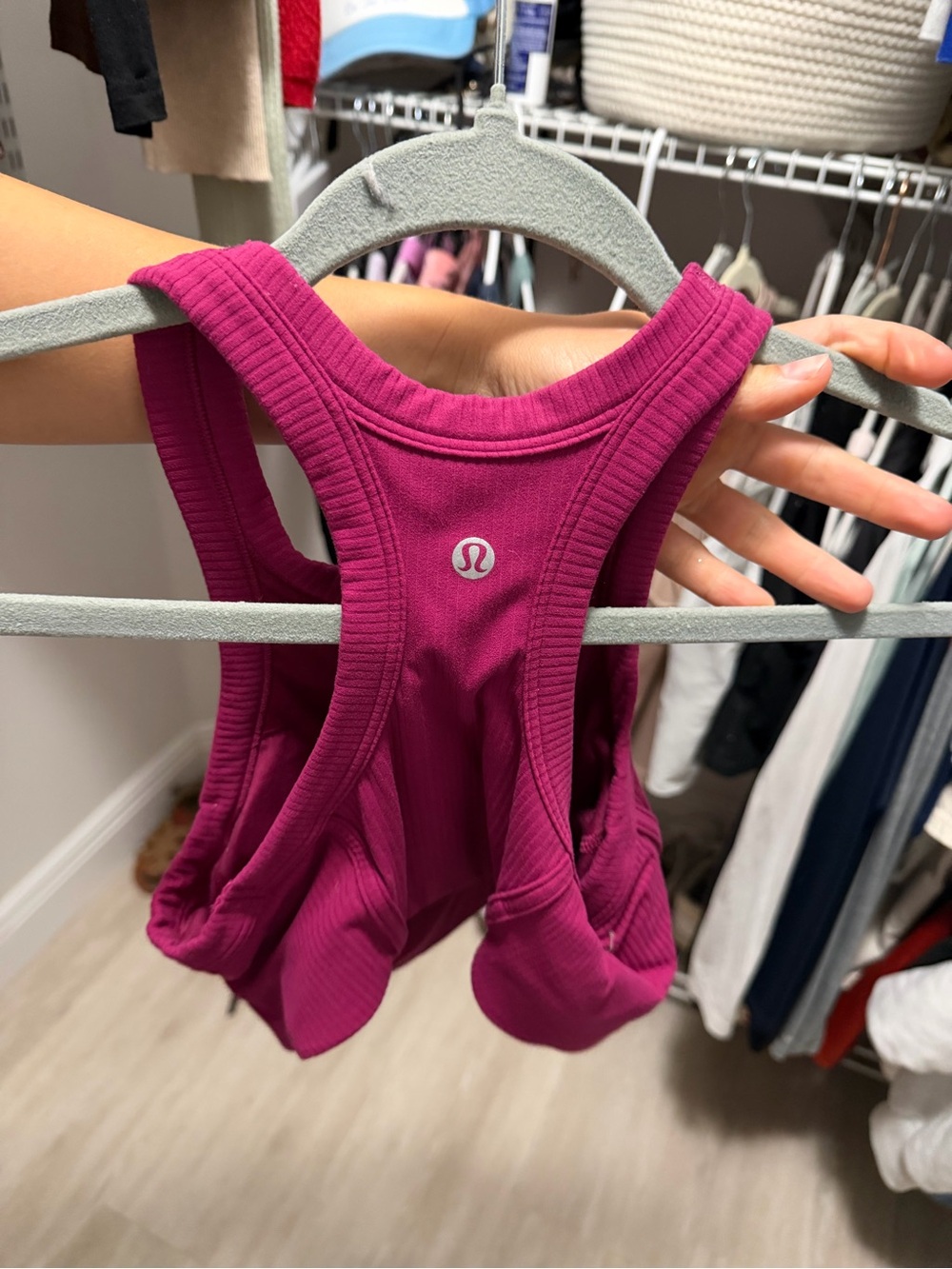 lululemon athletica Ribbed Racerback Tank in Deep Fuchsia - Picture 2 of 2